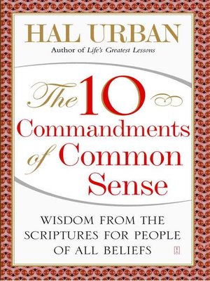 cover image of The 10 Commandments of Common Sense